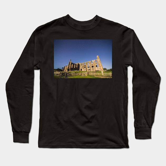 Bolton Abbey at Night IMG 5573 Long Sleeve T-Shirt by Spookydaz